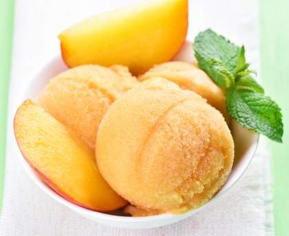 Sorbet aux pêches blanches