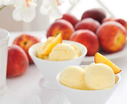 Sorbet aux pêches
