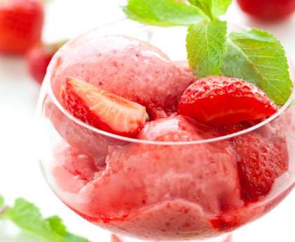 Sorbet facile à la fraise 