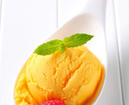 Sorbet facile aux pêches ou aux poires