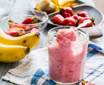 Sorbet fraise-banane