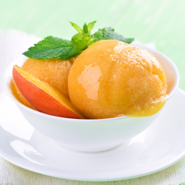Sorbet pêche au Thermomix