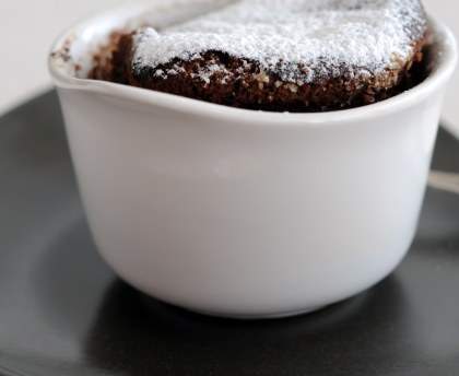 Soufflé au chocolat chaud