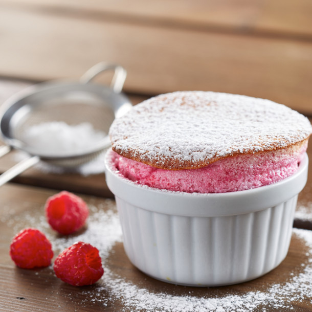 Soufflé glacé aux framboises