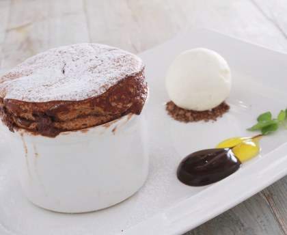 Soufflés au chocolat et à la crème de marrons