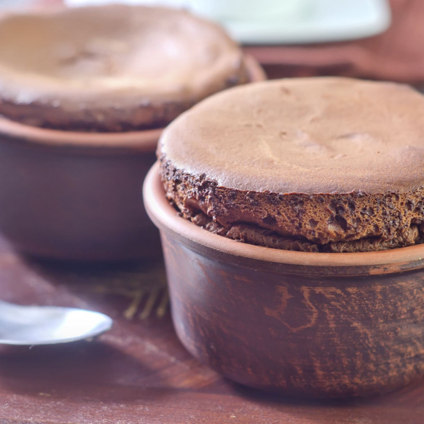 Soufflés au chocolat express