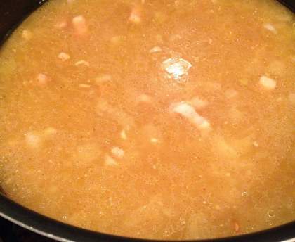 Soupe à l'oignon et lardons