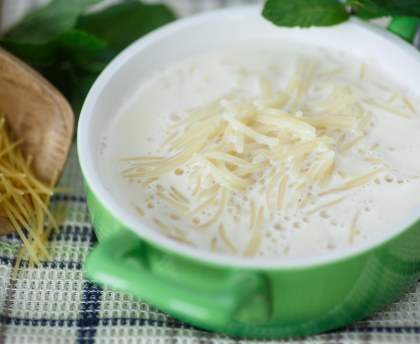 Soupe au lait et vermicelles