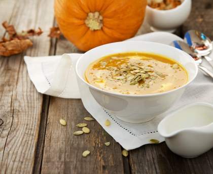 Soupe au potiron épicée