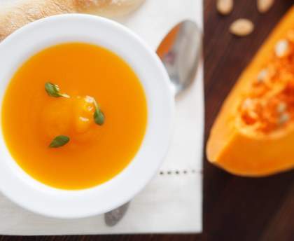 Soupe au potiron rapide