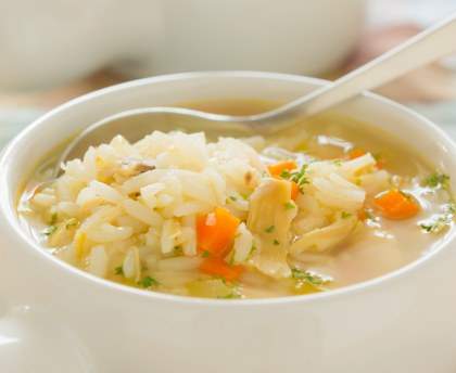 Soupe au riz et aux légumes