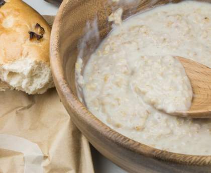 Soupe aux flocons d'avoine facile et rapide