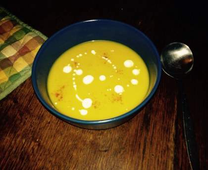 Soupe butternut, pomme et épices