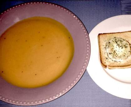 Soupe carottes et butternut à la crème fraîche 0%