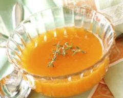 Soupe d'abricots au thym