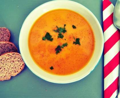 Soupe de butternut à la coriandre