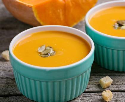 Soupe de butternut au lait de chèvre