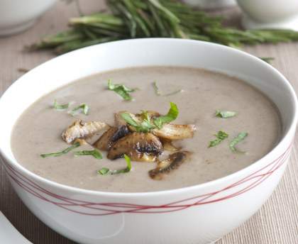 Soupe de champignons de Paris