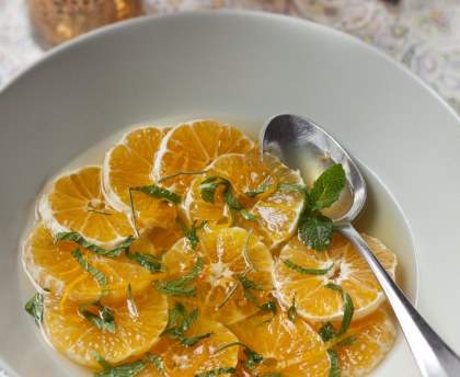 soupe de clémentines au miel et romarin
