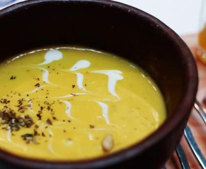 Soupe de courge au lait de  coco