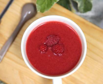 Soupe de framboises