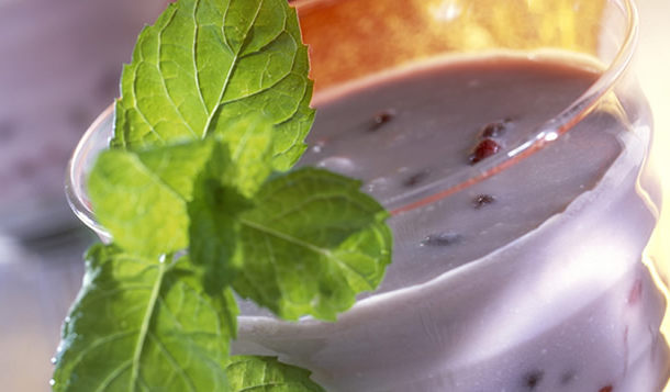 Soupe de grenades au lait de coco