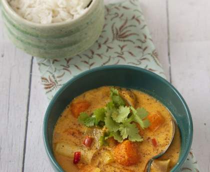 Soupe de légumes entiers à l'indienne