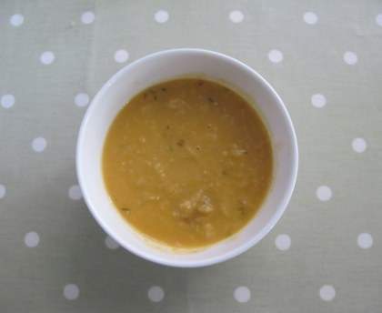 Soupe de lentilles de corail au chorizo