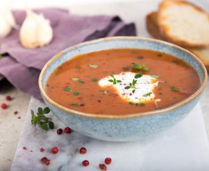 Soupe de poisson aux lardons