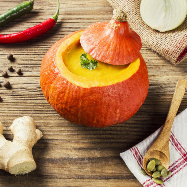 Soupe de potimarron au gingembre
