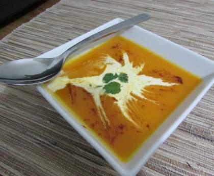 Soupe de potimarron (hokkaido) au gingembre