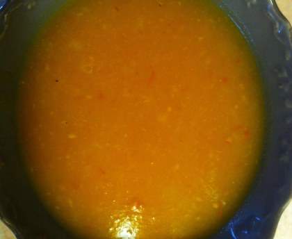 Soupe de potimarron, tomates et curry