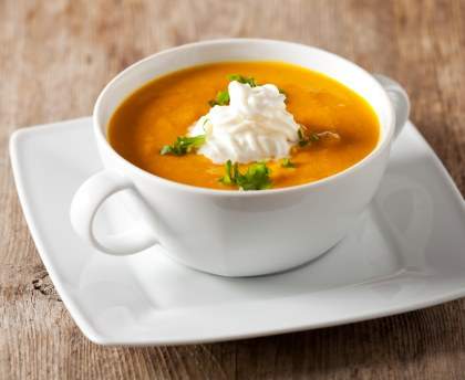 Soupe de potiron au chèvre