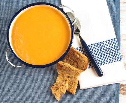 Soupe de potiron et céleri rave