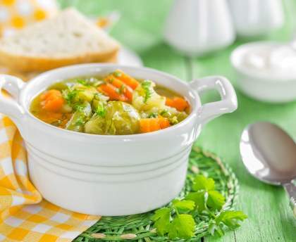 Soupe de régime au chou