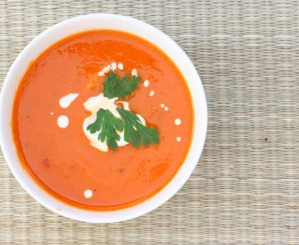 Soupe de tomates au fenouil