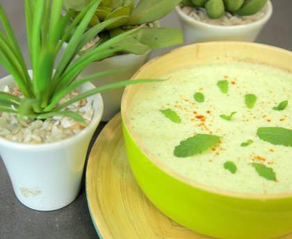Soupe glacée au concombre