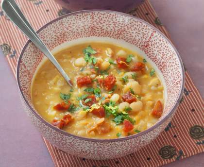 Soupe haricots blancs chorizo