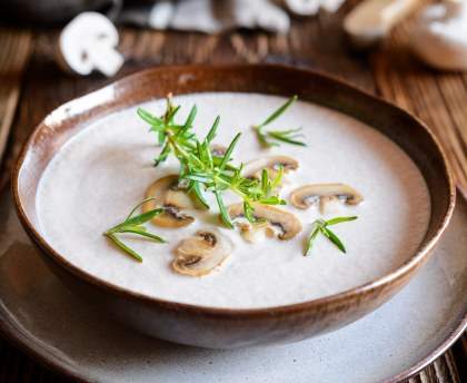 soupe normande au poulet et champignons