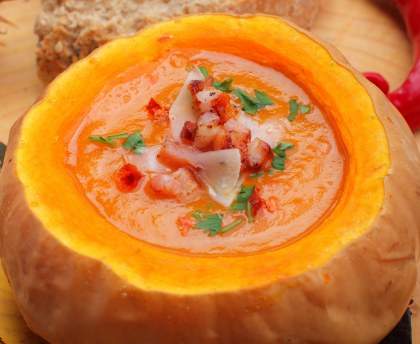 Soupe paysanne à la citrouille