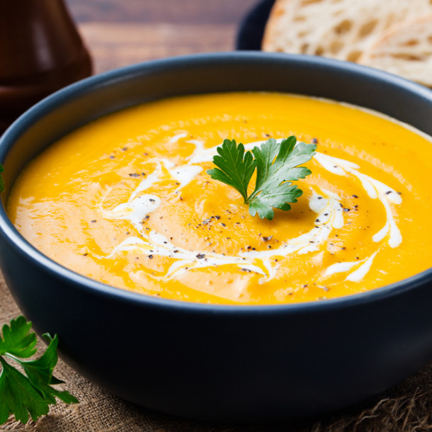 Soupe potimarron avec peau