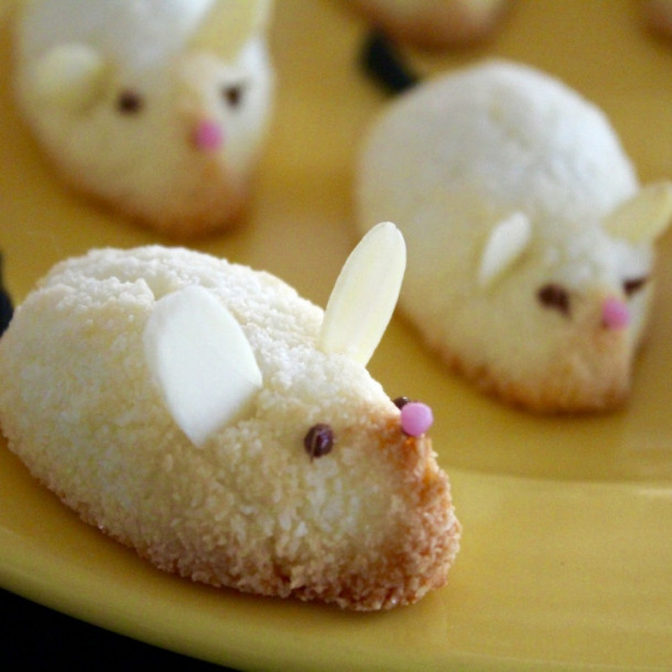 Souris d'Halloween à la noix de coco