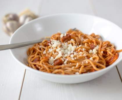 Spaghetti au chorizo