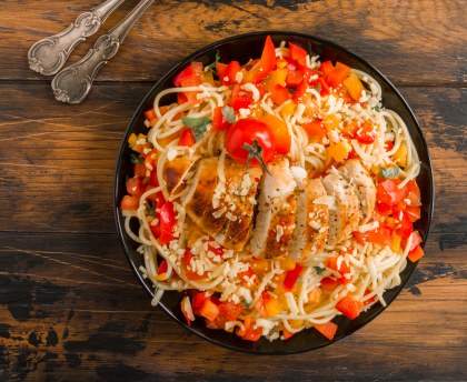 Spaghetti au poulet faciles