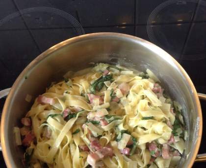 spaghetti aux bettes