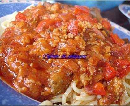 Spaghettis au kefta
