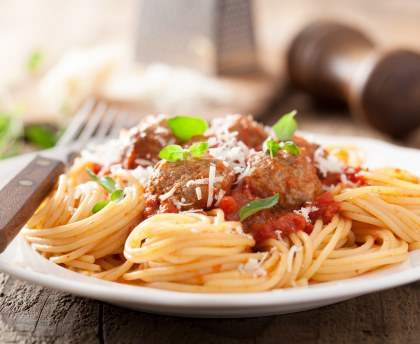 spaghettis aux boulettes de boeuf