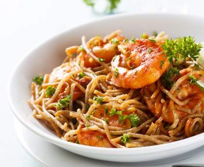 Spaghettis aux crevettes de Manou