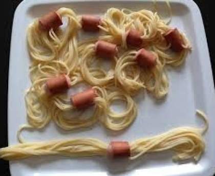 Spaghettis aux knackis