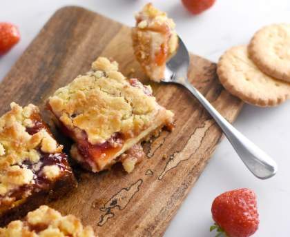 Square fraises-crumble
